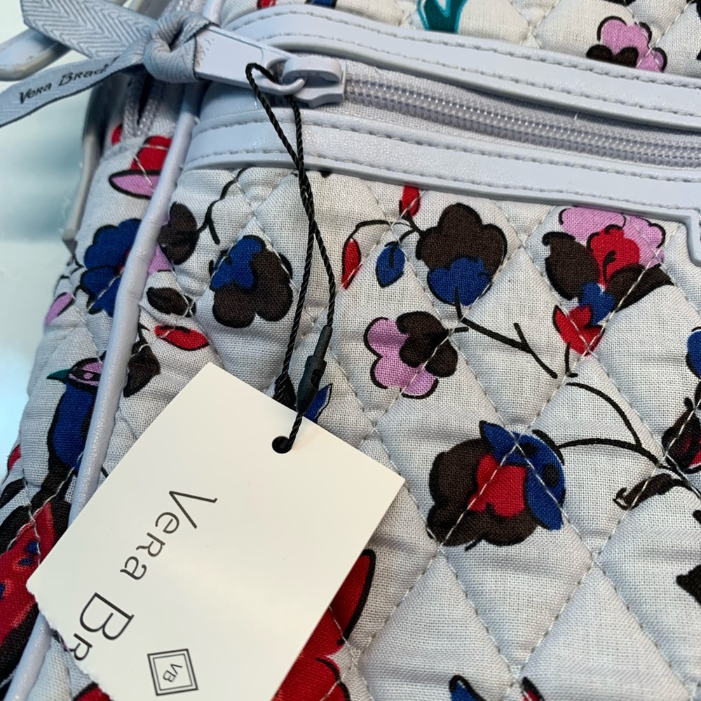 NEW Vera Bradley Quilted Lavender Vineyard Floral Faux Leather Bag - Picture 5 of 11